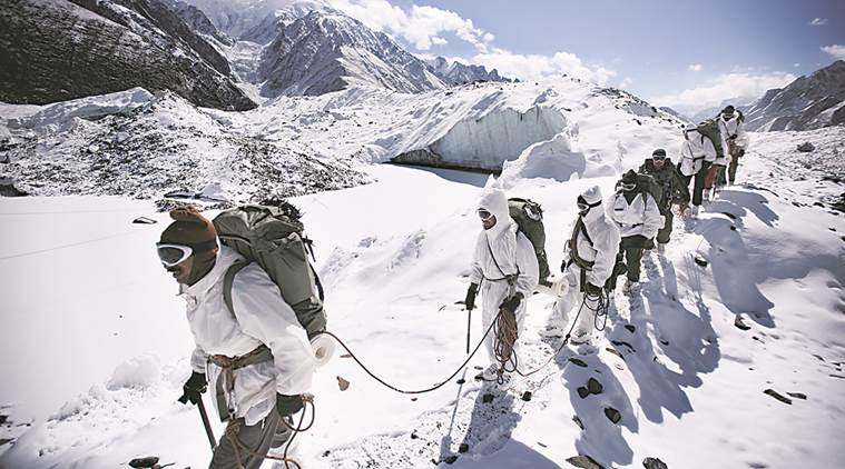 Soldiers marching on at Siachen Glacier. For representational purposes only. (Source: YouTube/ Siddharth Venu)