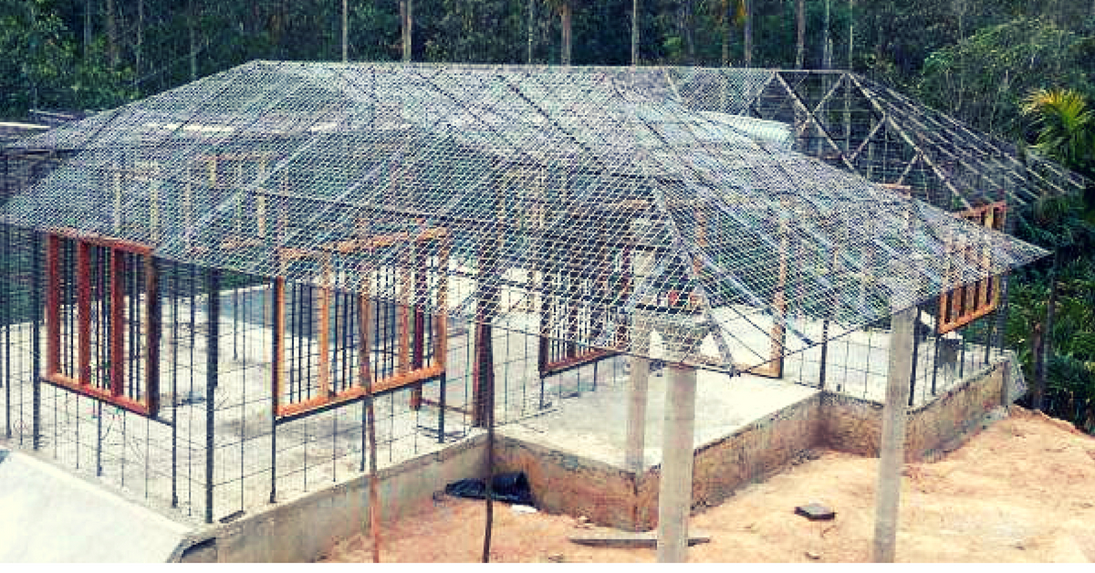 A ferrocement house being constructed in Kerala. Image Credit Baiju Sebastian