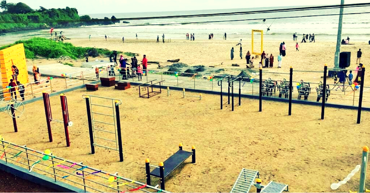 Fitness By The Sea: Kannur Gets India’s 1st Open Gym-On-A-Beach, ‘The Amphibian’!