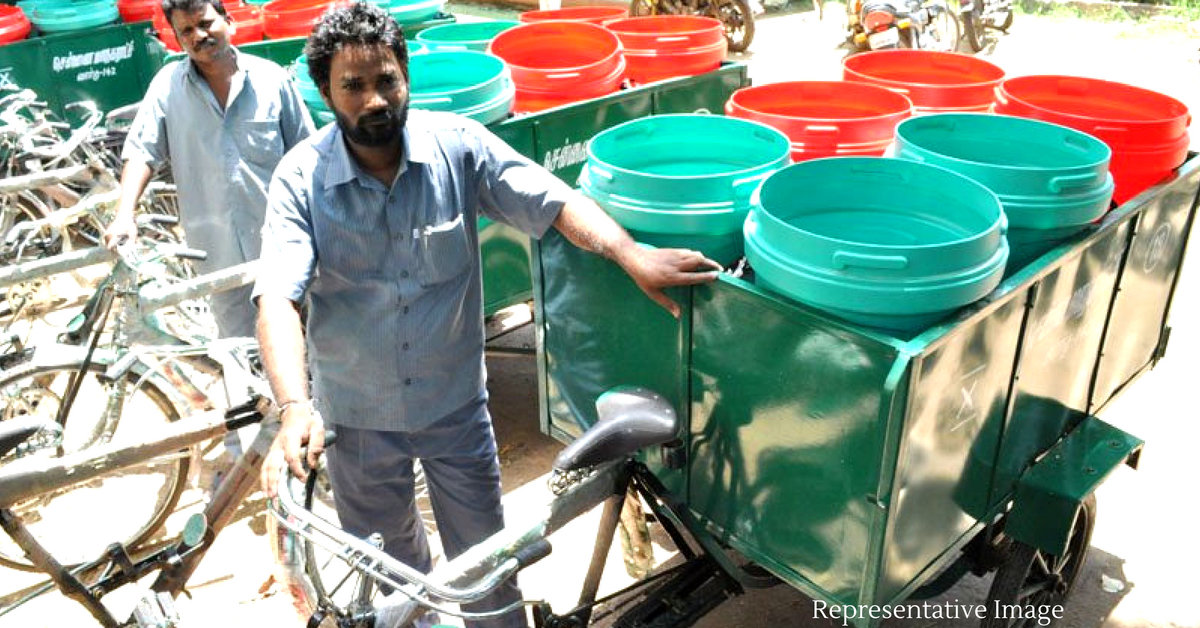 Chennai and other places in Tamil Nadu will soon have batter-operated 3-wheeler trash collection machines. Representative Image Only. Image Credit: சிங்கார சென்னை