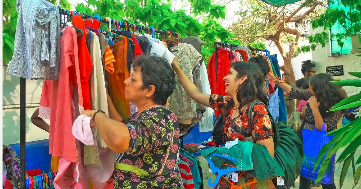 In Hyderabad, participate in the clothes swap party to promote sustainable consumption. Photo Source.