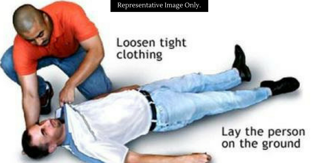 In case of a seizure, make the person lie down and feel comfortable, as a first aid measure. Representative Image Only. Image Credit: Lets Speak India.