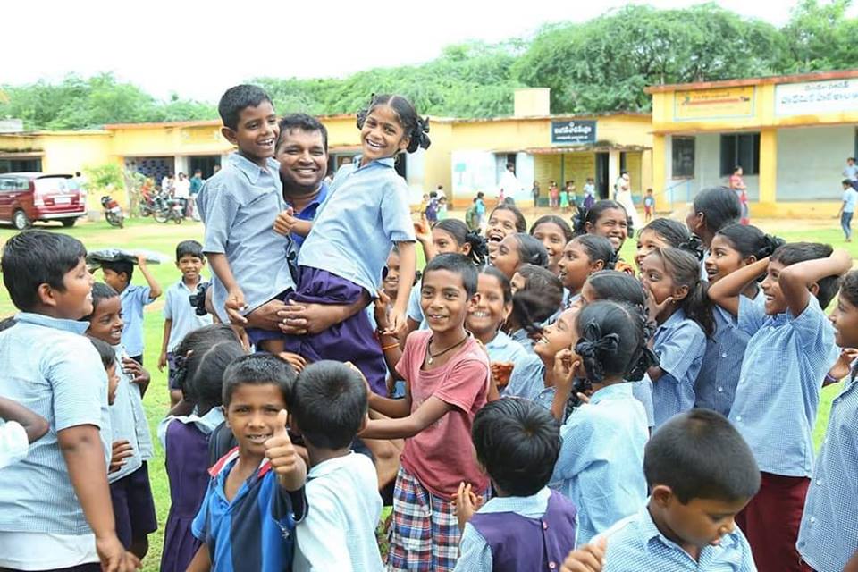 Mannem Sridhar Reddy carrying on his father's legacy adopting schools and funding the education of underpriveleged children.