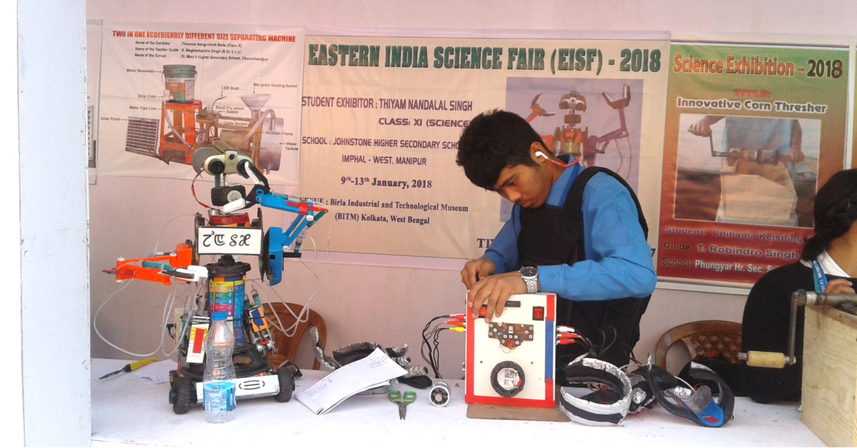 Ingenious Manipuri School Boy Uses Scrap to Build Robot For Domestic Work!