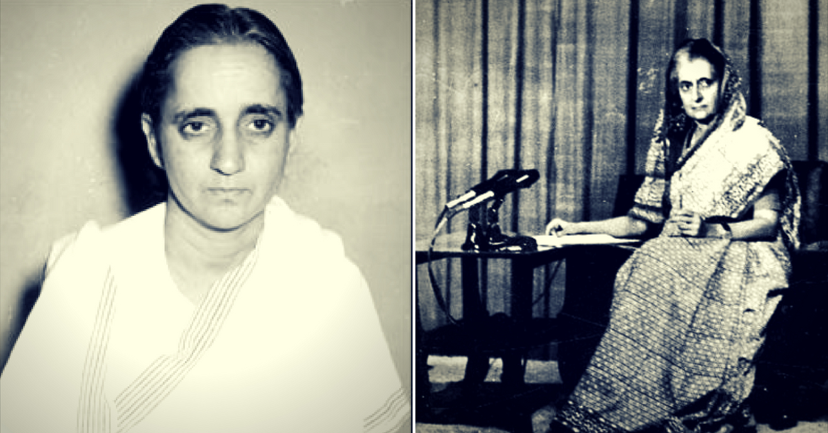 Subhadra Joshi and former Prime Minister Indira Gandhi (Source: Wikimedia Commons) 