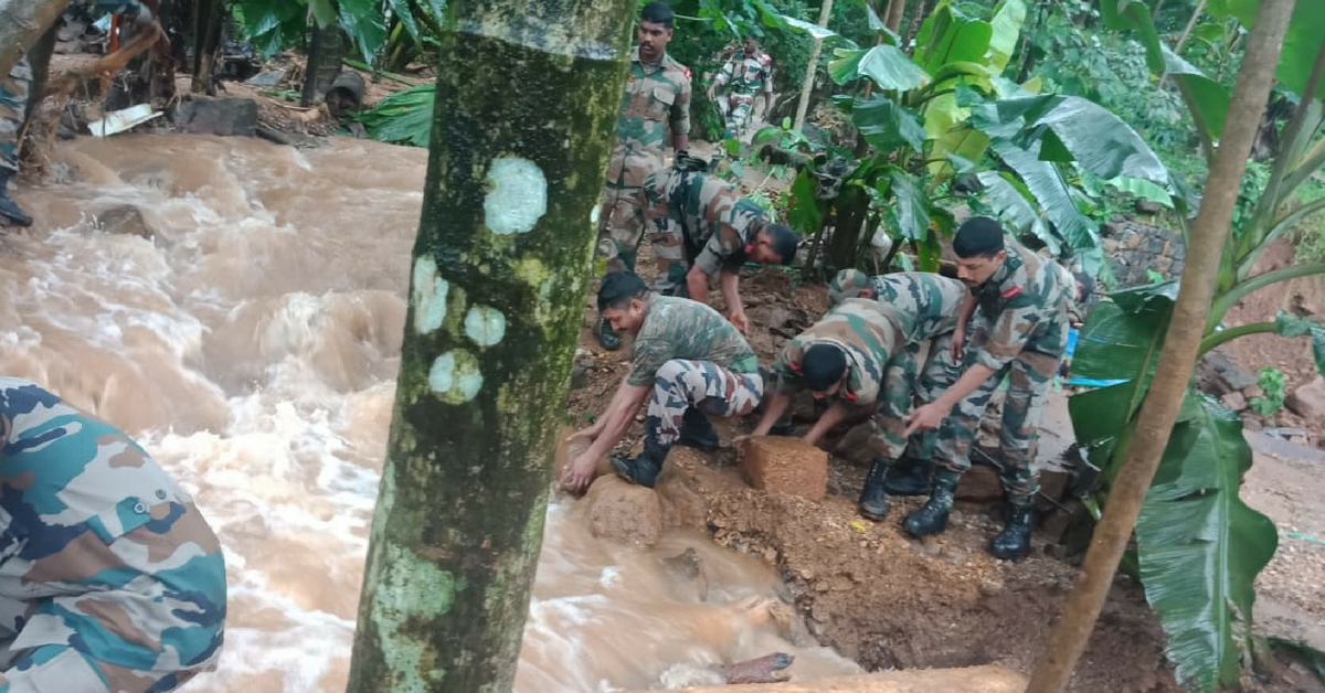 The Army lending a hand in Kerala. Image Credit: Mohanlal