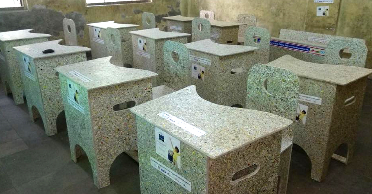 Mumbai School Sets Green Benchmark, Gets Desks & Chairs Made From Used Cartons!