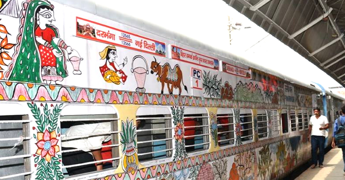 The Bihar-Delhi train was a surprise for most passengers who saw it. Image Credit: Northern Railway