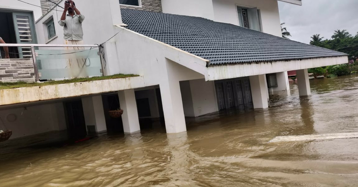 The water level due to the floods in Kerala just keeps rising. Image Credit: Santhosh