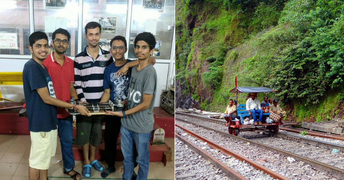 Left: The IIT Team behind Artemis (Source: COI IIT-M) Right: Representational image of men working on the tracks.