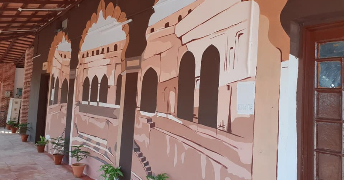 The beautiful artwork of the Farrukhnagar station, Gurugram. Image Credit: Northern Railway