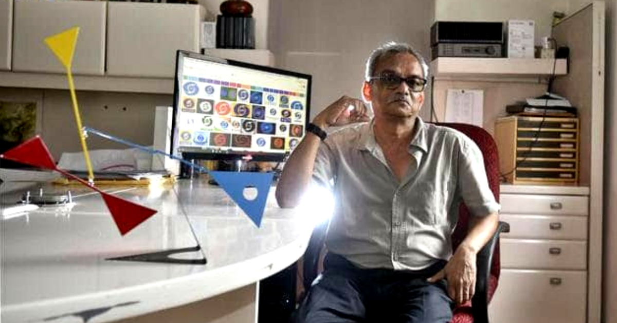 The creator of the iconic Doordarshan logo, Devashish Bhattacharyya. Image Credit:- Bhupatrai Sutaria‎