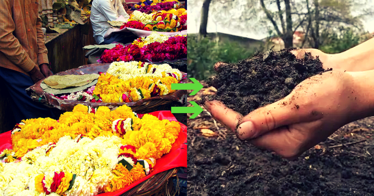 This Innovation By Ahmedabad Engg Grads Turns Temple Flowers Into Organic Manure!