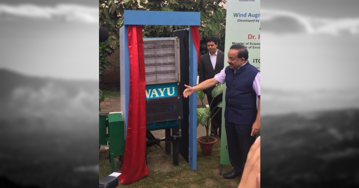 Dr. Harsh Vardhan inaugurates device to tackle pollution at high traffic zones.