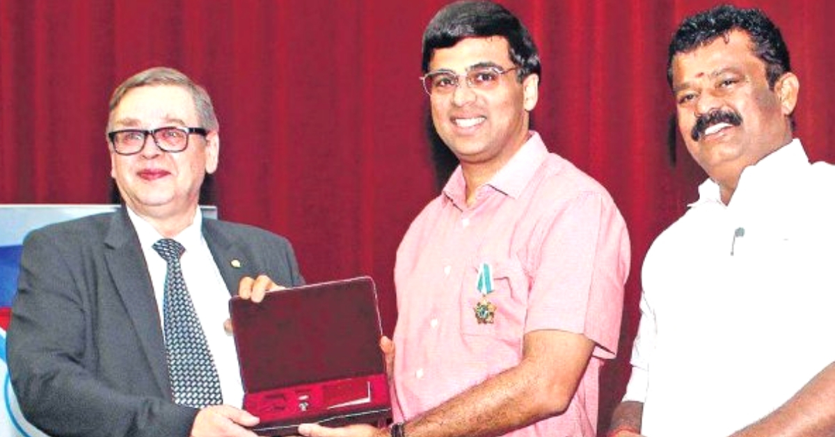 Viswanathan Anand was conferred Russia's 'Order of Friendship'. Image Credit: FastChess