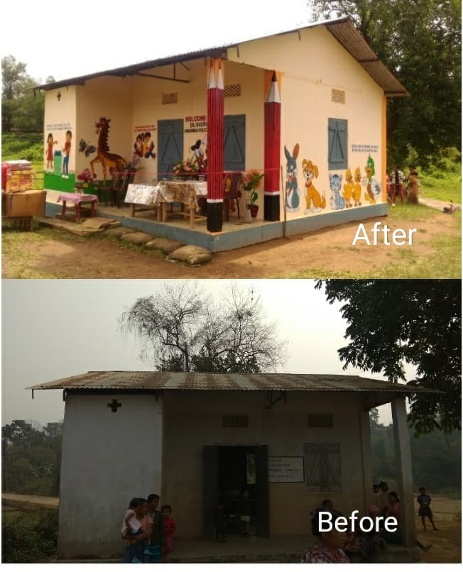 Dilsigre Anganwadi Centre (Before and After)