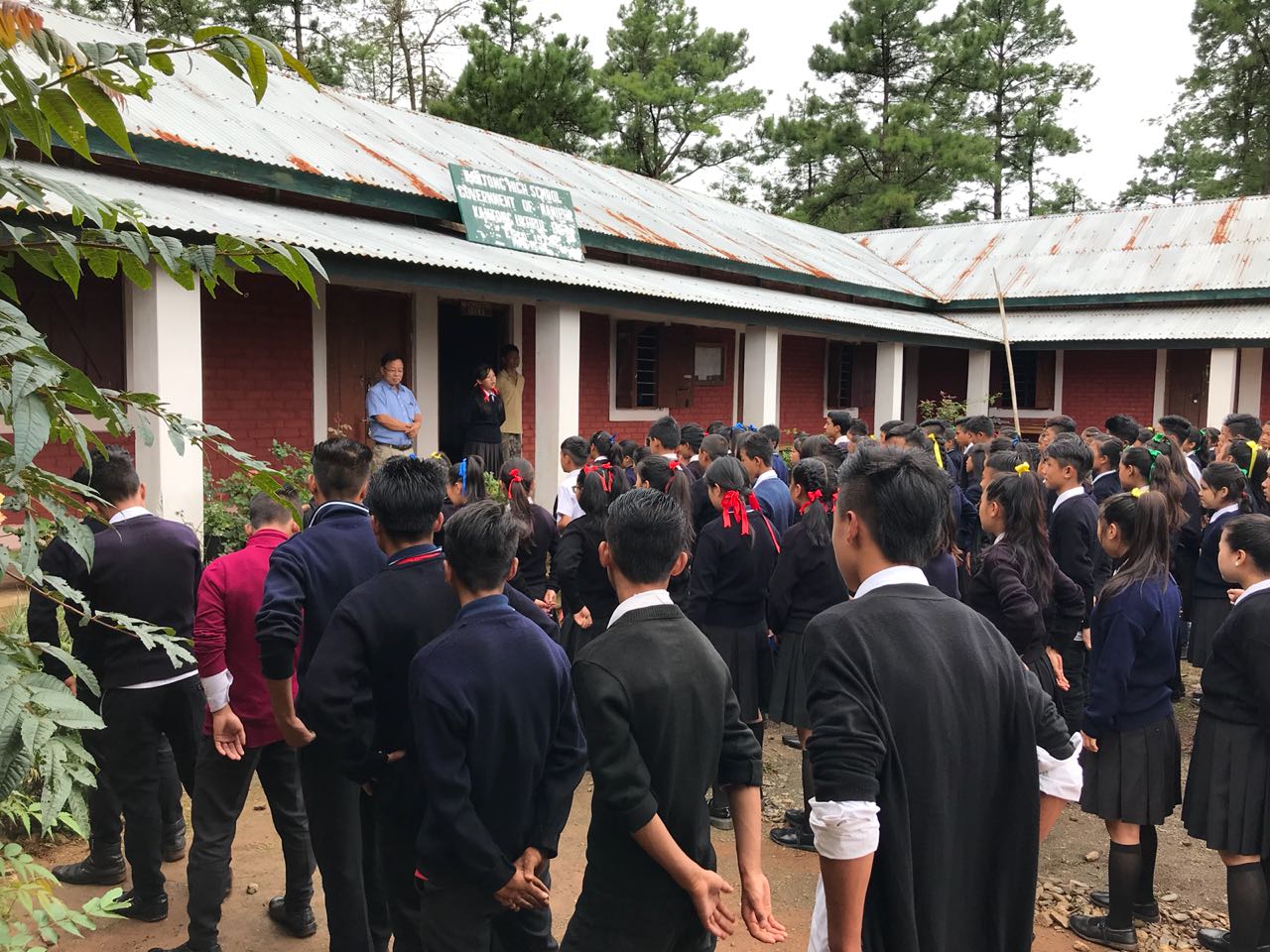 Morning Assembly at Kamjong High School.