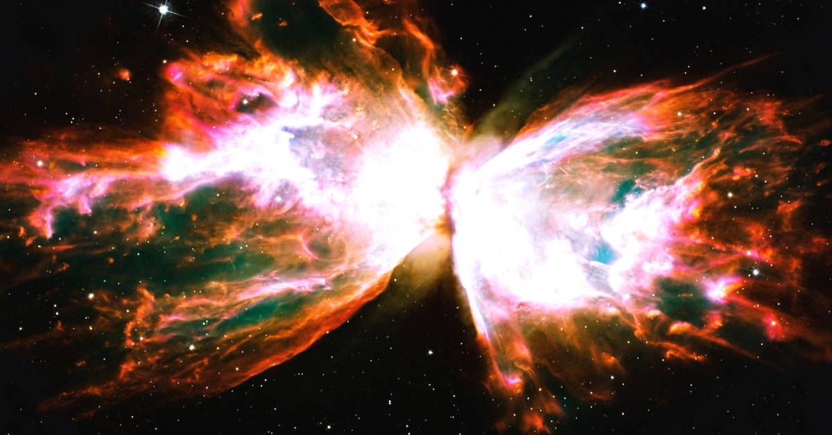 Indian scientists have discovered the ultraviolet wings of the butterfly nebula. Photo Source