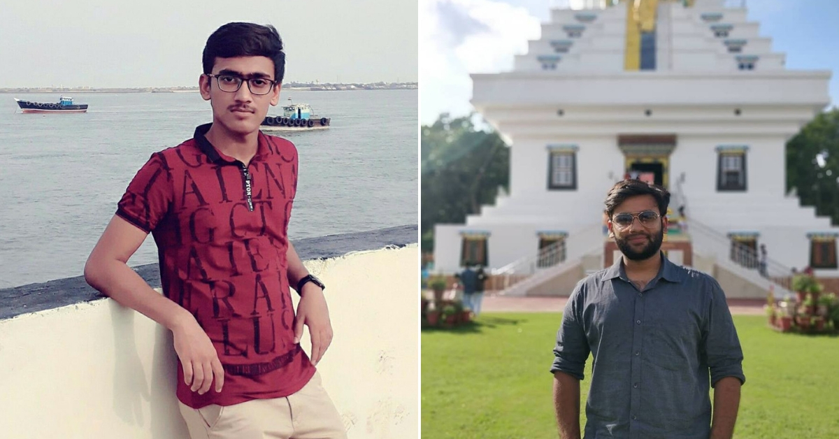 The two engineering students from UPES, who have created a sleep detector, to prevent road accidents. Image Credit: Jaldeep and Lakshya