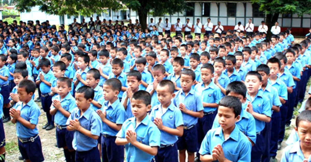 VKV students during assembly. (Source: VKV) 