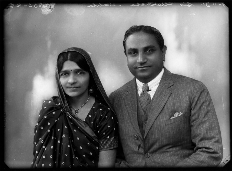 Hansa Jiva Mehta with her husband Jivraj Narayan Mehta, who went onto become Gujarat's first Chief Minister. (Source: National Portrait Gallery)