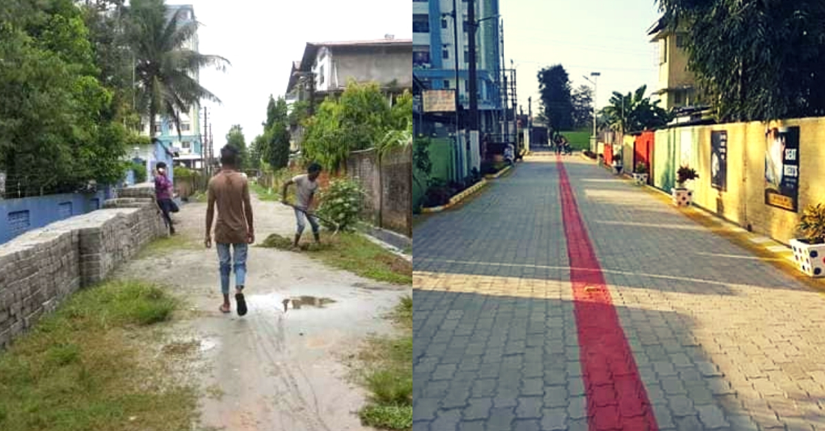 Assam Man Honours Late Dad’s Memory, Spends Rs 13L To Turn Kaccha Road ‘World Class’!