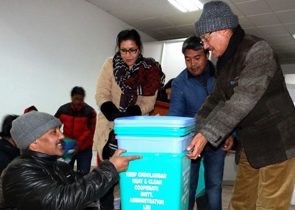 DC Avny Lavasa at the inauguration of Project Tsangda in Choglamsar town on December 13, 2017. (Source: District Administration, Leh)