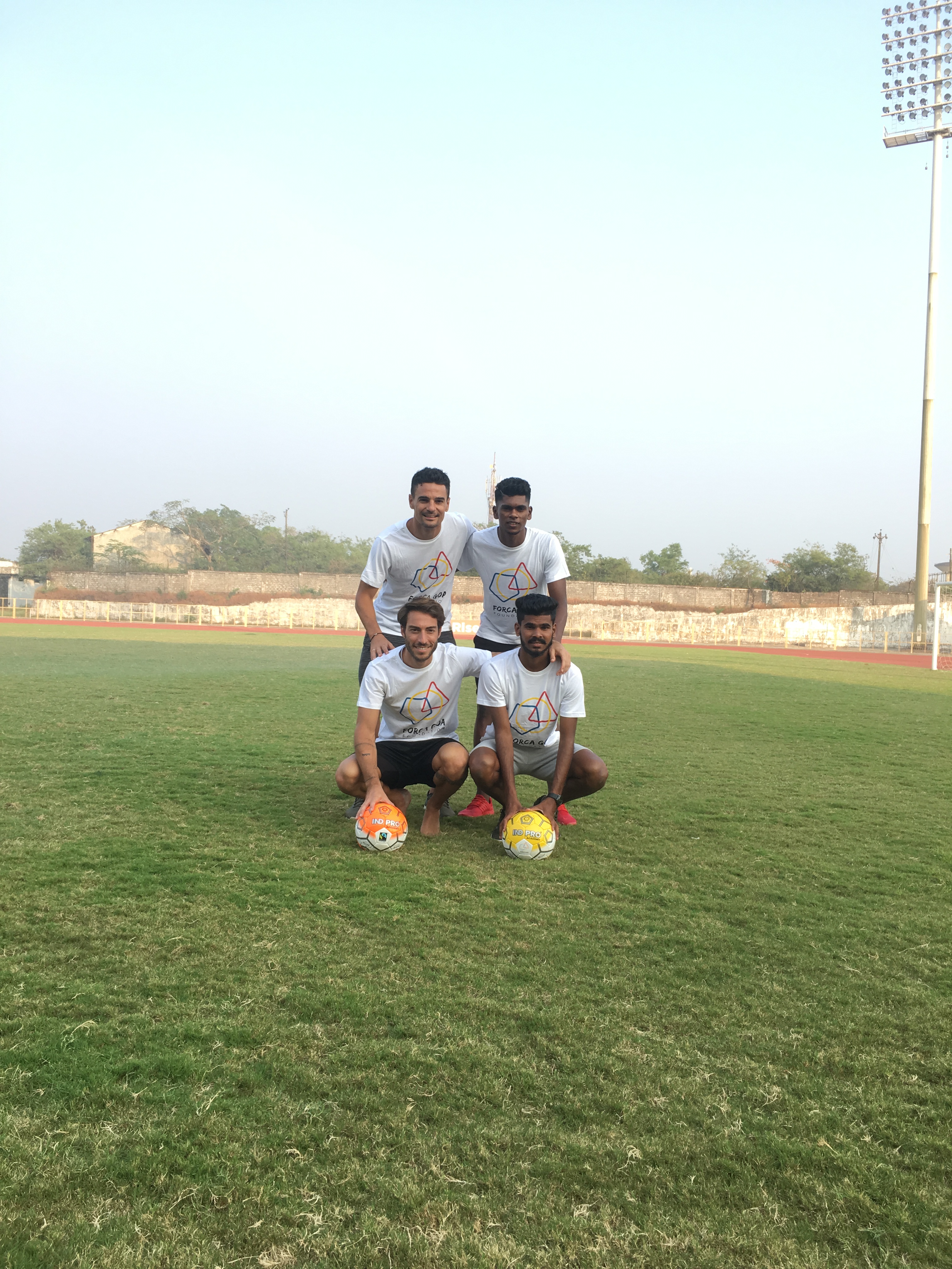 Carlos Pena, Miguel Palanca, Liston Colaco and Princeton Rebello of FC Goa showing their support for the cause!