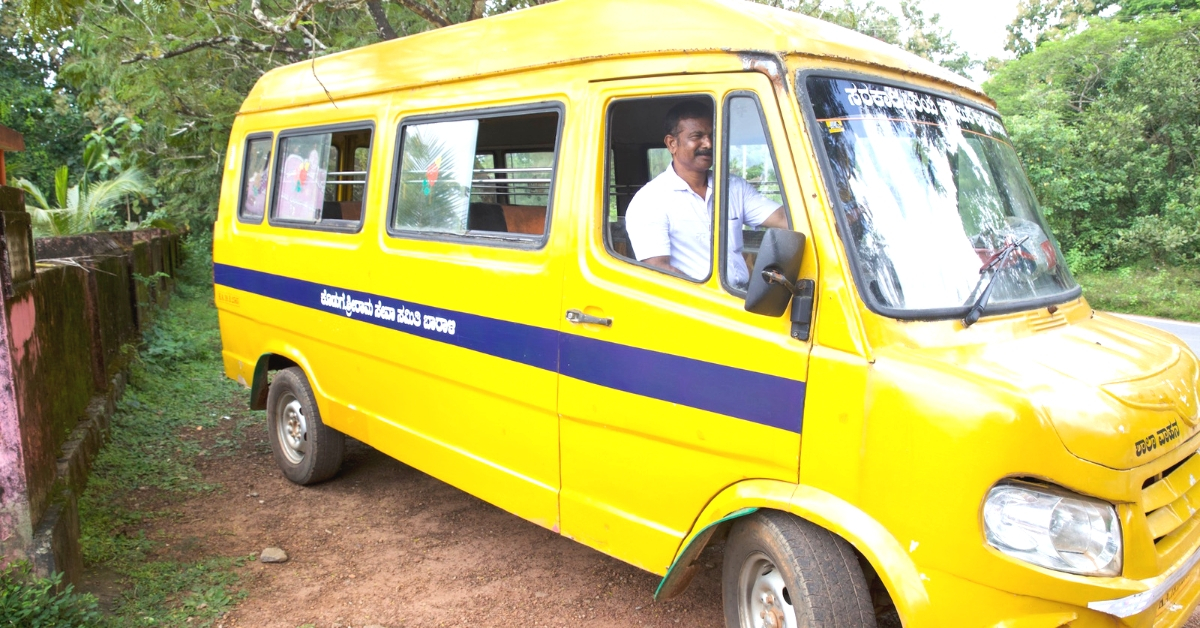 Karnataka Teacher Turns Driver to Keep School Running, Ensures Students Don’t Drop Out!