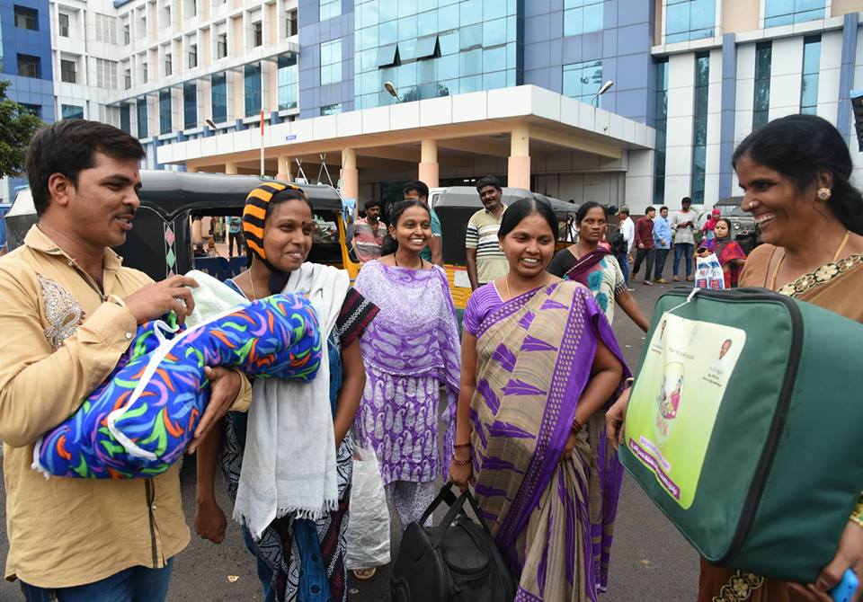 Women standing around with the KCR Kit. (Source: Facebook)