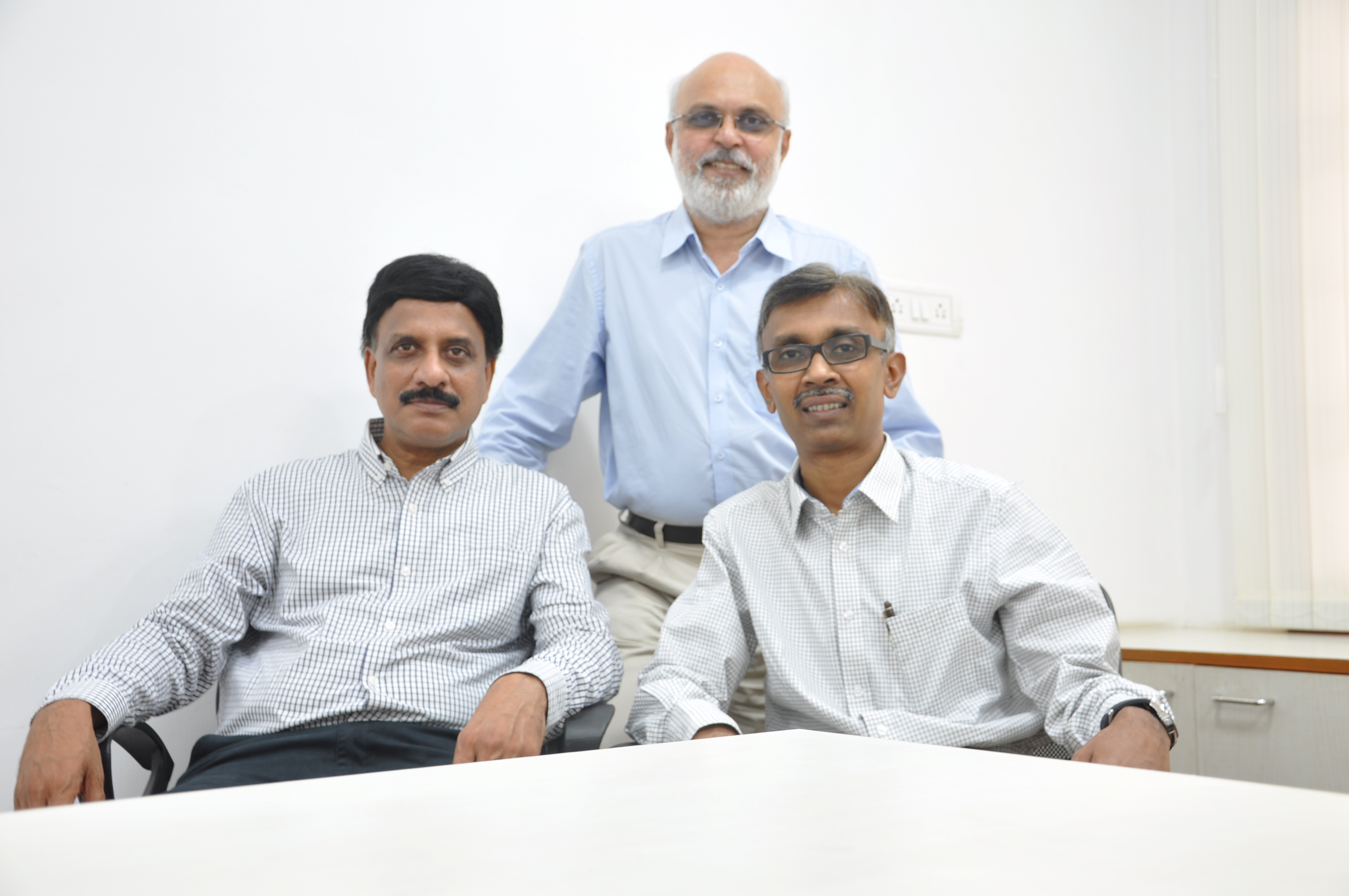 Mr. Chandrasekhar (Left), Dr. Pillai (Centre), Mr. Vishwadeep Kuila (Right)