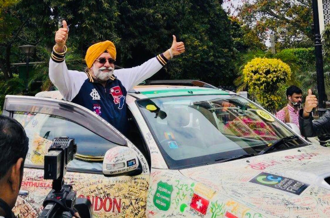 Amarjeet has travelled the world in his car