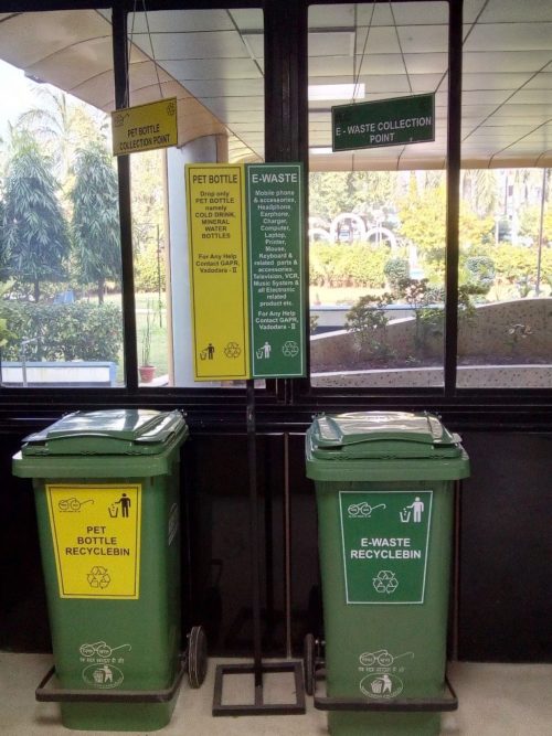 A PET Bottle and E-waste disposal centre