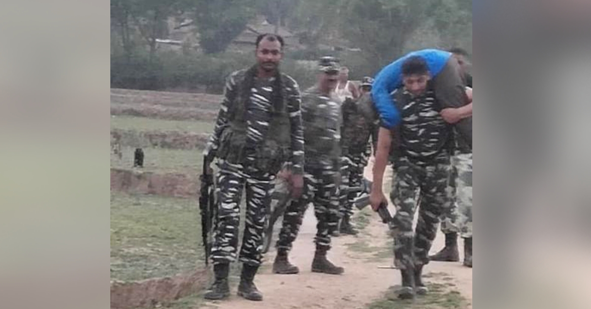 CRPF Jawan Carries Sick Poll Official on Shoulders for 3 KM, Ensures Timely Medical Aid