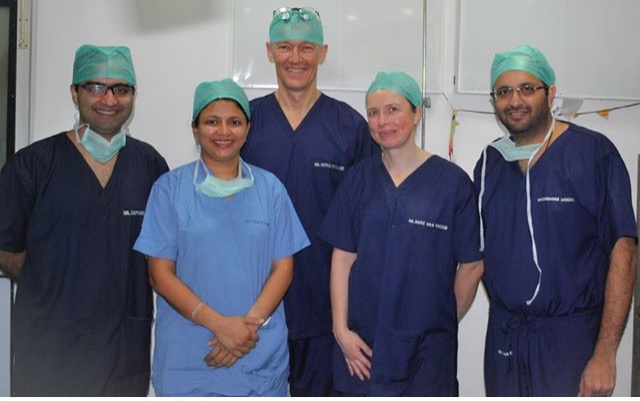 The team who works on “Spreading smiles”. Image courtesy: Dr Pushkar Waknis (Far Right)