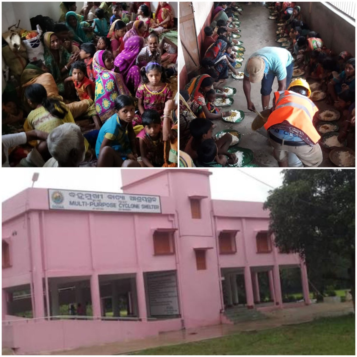 Inside a cyclone shelter. (Source: Twitter/Arun Bothra)