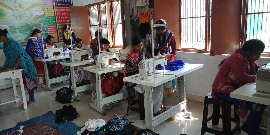 Women training to become tailors at the skill development centre. (Source: SS Rawat)