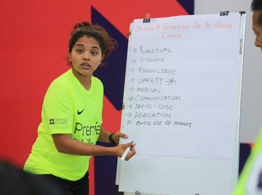 Tanaz is a confident coach educator, imparting her knowledge to young children in Mumbai. 