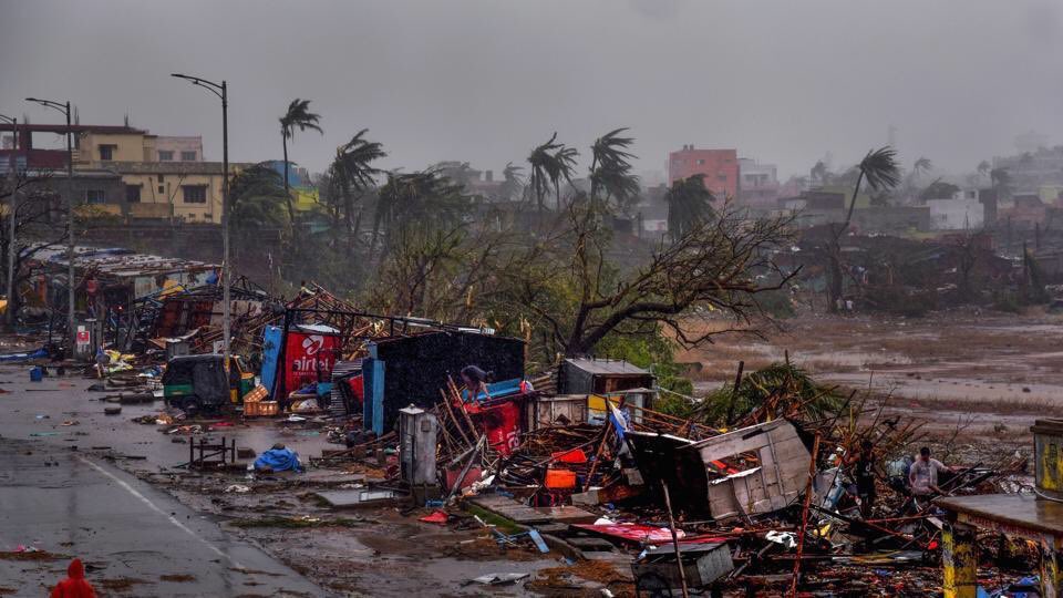 Devastation left behind by Cyclone Fani. (Source: Twitter/Amanpreet Singh)