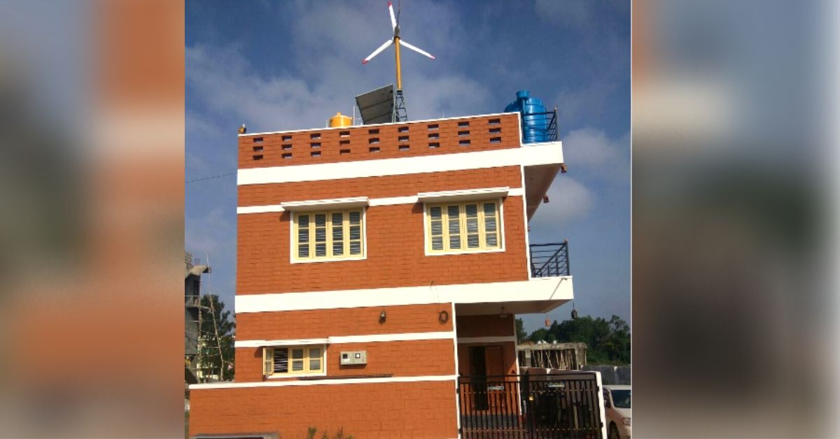 Sun-Dried Blocks, Handmade Tiles & Windmill: B’Luru Engineer Builds Green Home in 6 Months!