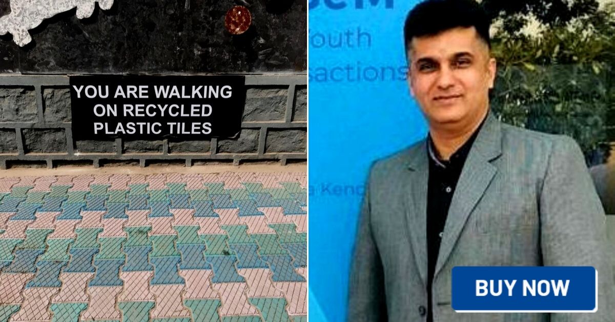 Noida recycled plastic tiles
