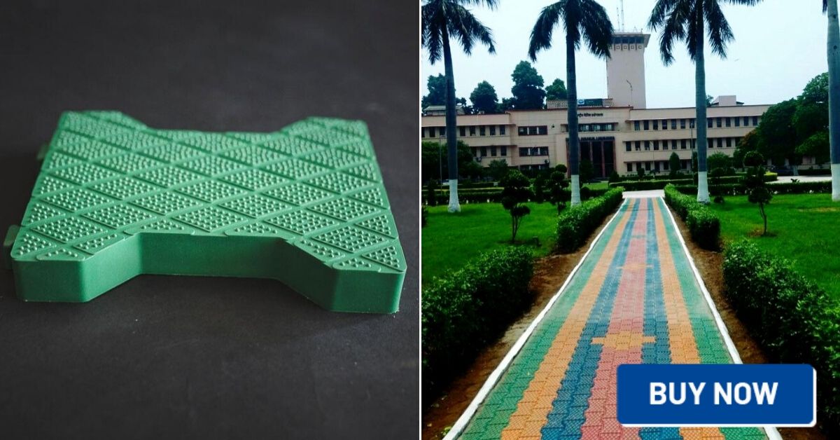 Noida recycled plastic tiles