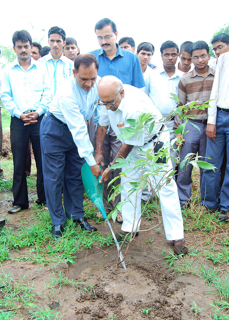 MN Buch planting a tree. A bureaucrat who held a deep regard for the environment. (Source: Wikimedia Commons)