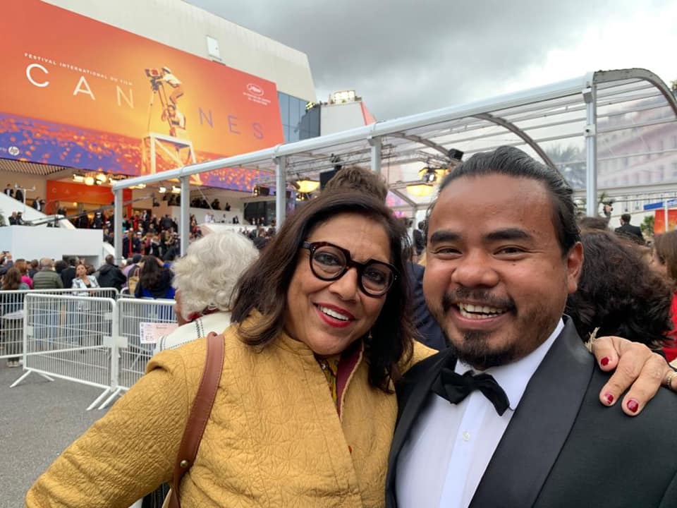 Dominic Sangma with legendary Indian filmmaker Mira Nair at Festival de Cannes. (Source: Facebook/Dominic Sangma)