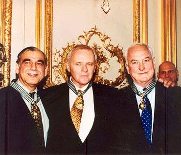 Ismail Merchant, Anthony Hopkins and James Ivory in 1996. (Source: Facebook/Merchant Ivory Productions)