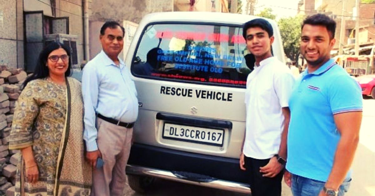 Vivhan standing in front of the rescue vehicle/ambulance he's bought with the money raised. (Source: Vivhan)