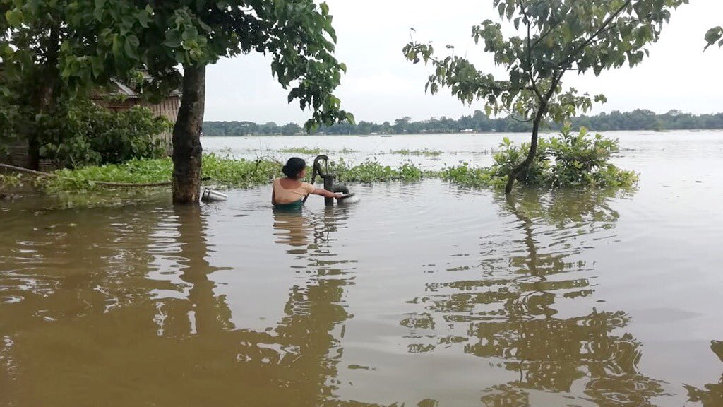 Assam floods. (Source: Twitter/Amitabh Behar) 