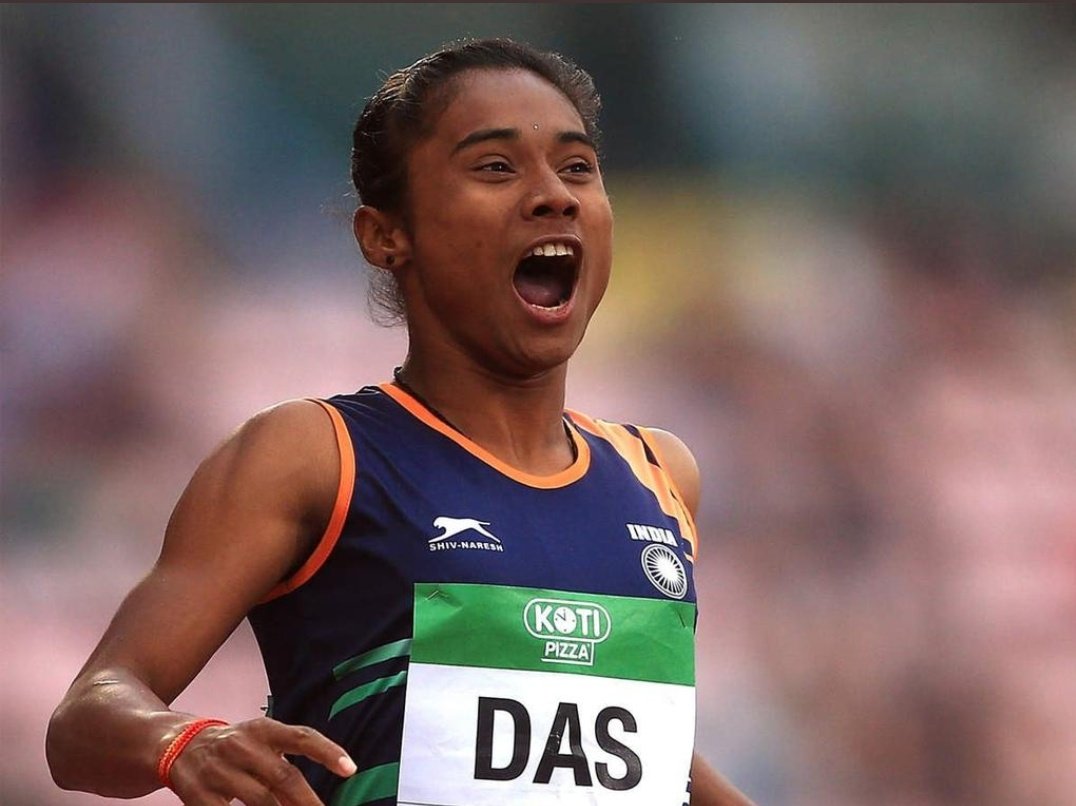 Hima Das, the pride of India. (Source: Twitter/Govind Singh Rajput)