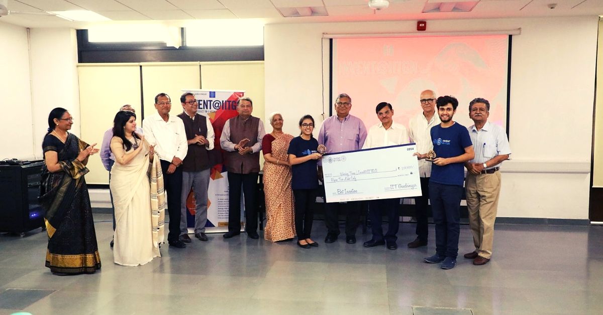 Winners: Prabal Vashisht and Parul Sangwan of IIT Palakkad. (Source: Facebook/IIT Gandhinagar)