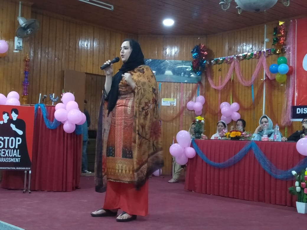 DC Syed Sehrish Asgar addressing a conference.